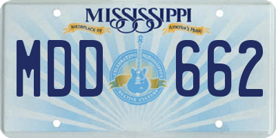 MS license plate MDD662