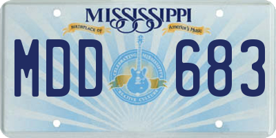 MS license plate MDD683