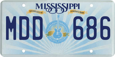 MS license plate MDD686