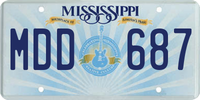MS license plate MDD687