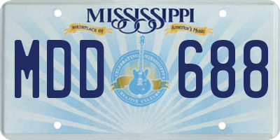 MS license plate MDD688