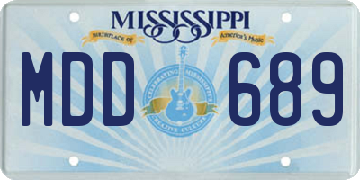 MS license plate MDD689