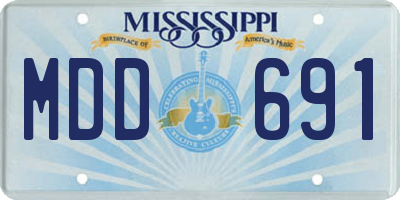 MS license plate MDD691