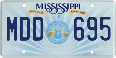 MS license plate MDD695