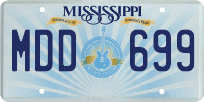 MS license plate MDD699
