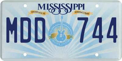 MS license plate MDD744