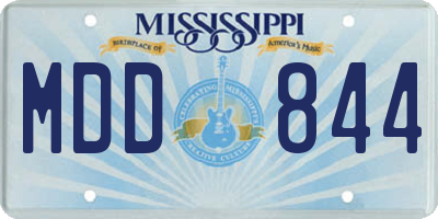 MS license plate MDD844