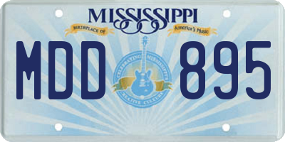 MS license plate MDD895