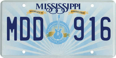 MS license plate MDD916