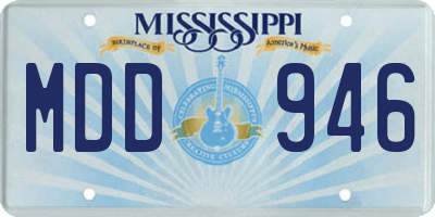 MS license plate MDD946