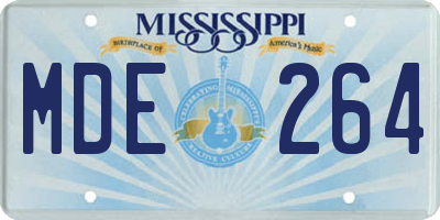 MS license plate MDE264