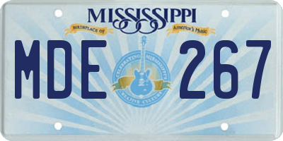 MS license plate MDE267