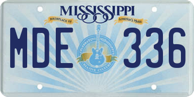MS license plate MDE336