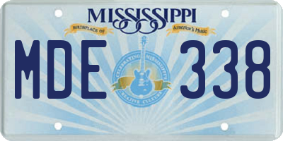 MS license plate MDE338