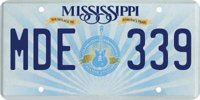 MS license plate MDE339