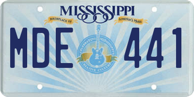 MS license plate MDE441