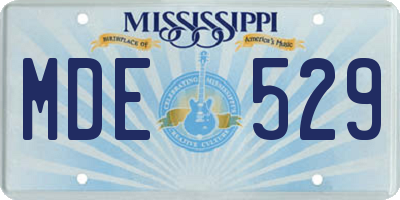 MS license plate MDE529