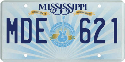 MS license plate MDE621