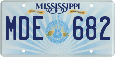 MS license plate MDE682