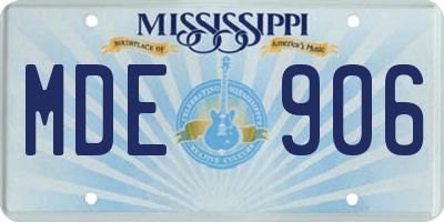 MS license plate MDE906