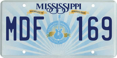 MS license plate MDF169