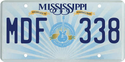 MS license plate MDF338