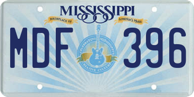 MS license plate MDF396
