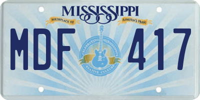 MS license plate MDF417