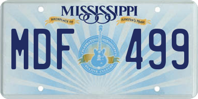 MS license plate MDF499