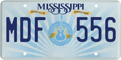 MS license plate MDF556