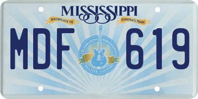 MS license plate MDF619