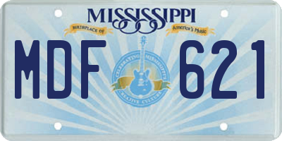 MS license plate MDF621