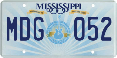 MS license plate MDG052