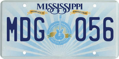 MS license plate MDG056