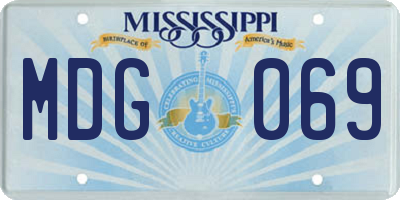 MS license plate MDG069