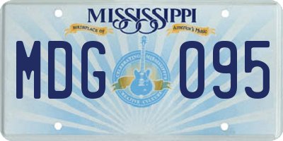 MS license plate MDG095