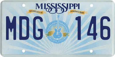 MS license plate MDG146