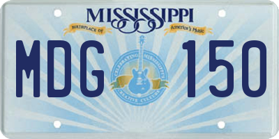 MS license plate MDG150