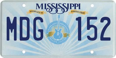 MS license plate MDG152