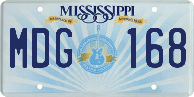 MS license plate MDG168