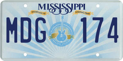MS license plate MDG174