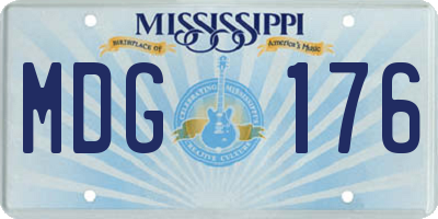 MS license plate MDG176