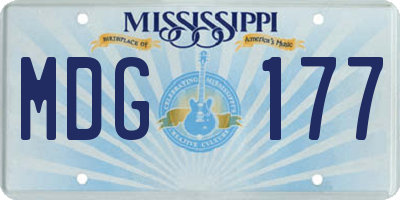 MS license plate MDG177
