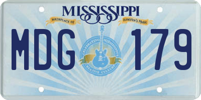 MS license plate MDG179