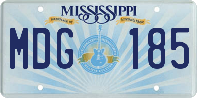 MS license plate MDG185