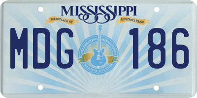 MS license plate MDG186