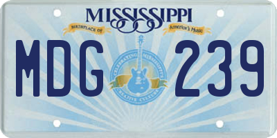 MS license plate MDG239