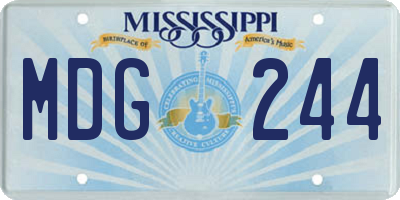 MS license plate MDG244