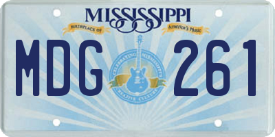 MS license plate MDG261