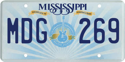 MS license plate MDG269